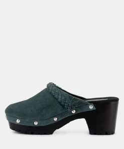 Rag & Co INCA Grey Fine Suede Leather Clogs 12 Rag & Co INCA Grey Fine Suede Leather Clogs