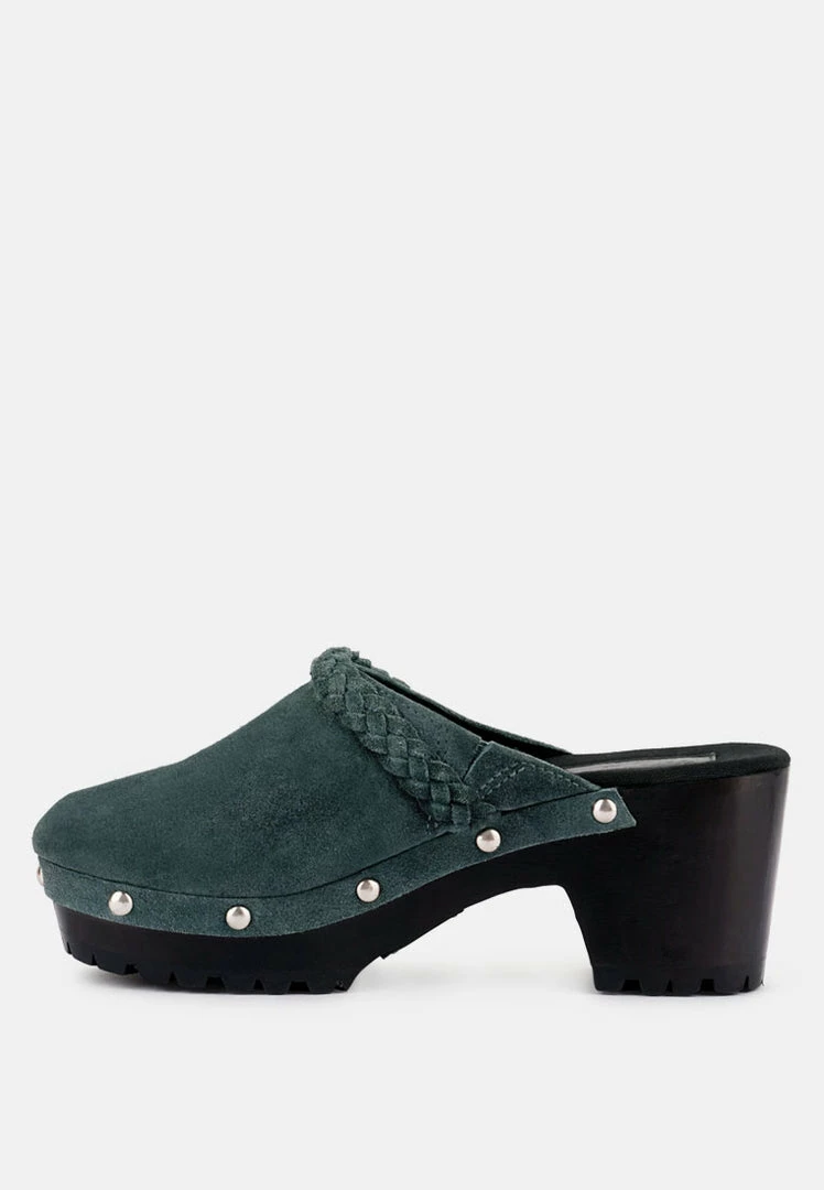 Rag & Co INCA Grey Fine Suede Leather Clogs 6 Rag & Co INCA Grey Fine Suede Leather Clogs