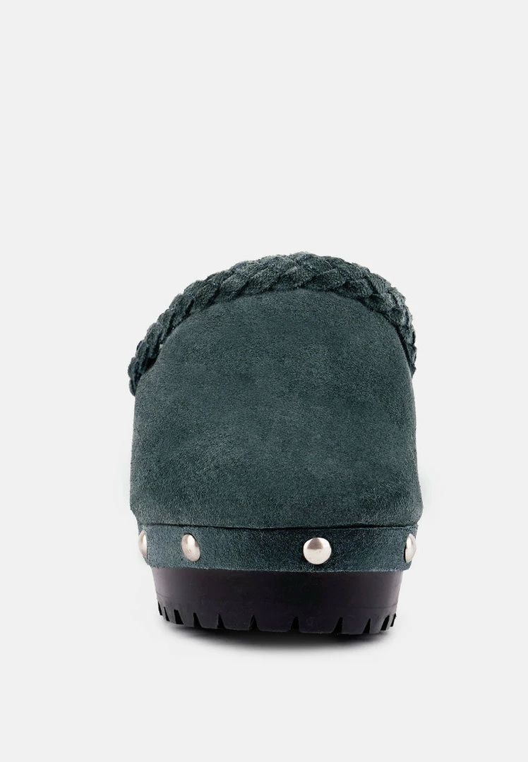 Rag & Co INCA Grey Fine Suede Leather Clogs 5 Rag & Co INCA Grey Fine Suede Leather Clogs