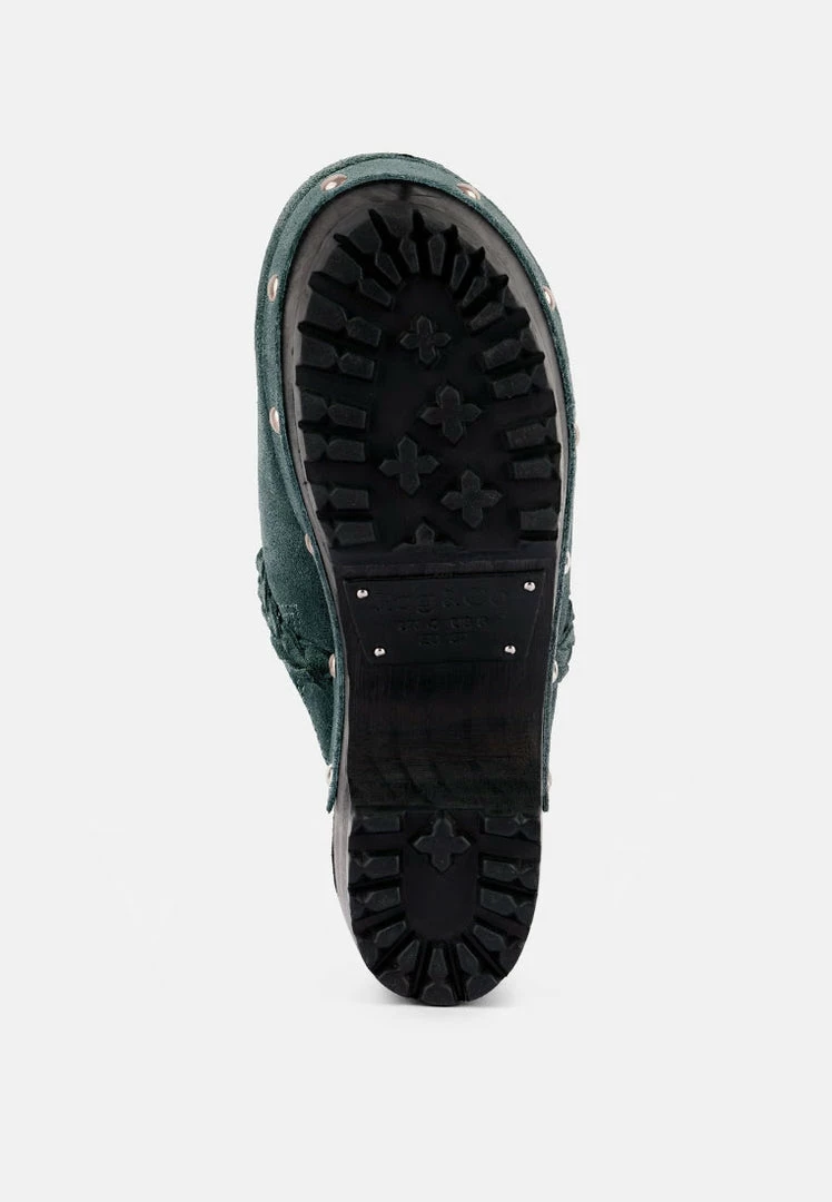 Rag & Co INCA Grey Fine Suede Leather Clogs 9 Rag & Co INCA Grey Fine Suede Leather Clogs