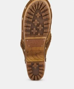 Rag & Co INCA Tan Fine Suede Leather Clogs