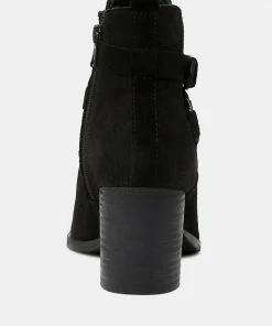 Rag & Co BRIA Black Peep Toe Ankle Boots