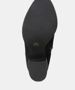 Rag & Co BRIA Black Peep Toe Ankle Boots