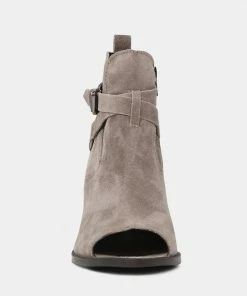 Rag & Co BRIA Taupe Peep Toe Ankle Boots