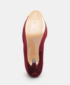 Rag & Co BRIELLE High Heel Peep Toe Stiletto In Burgundy Pumps 15 Rag & Co BRIELLE High Heel Peep Toe Stiletto In Burgundy Pumps