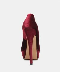 Rag & Co BRIELLE High Heel Peep Toe Stiletto In Burgundy Pumps 14 Rag & Co BRIELLE High Heel Peep Toe Stiletto In Burgundy Pumps