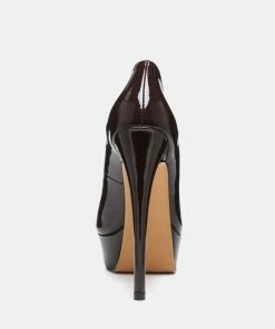 Rag & Co Pumps BRIELLE High Heel Peep Toe Stiletto In Espresso 13 Rag & Co Pumps BRIELLE High Heel Peep Toe Stiletto In Espresso