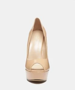 Rag & Co Pumps BRIELLE High Heel Peep Toe Stiletto In Latte 11 Rag & Co Pumps BRIELLE High Heel Peep Toe Stiletto In Latte
