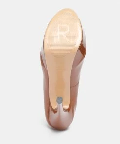 Rag & Co BRIELLE High Heel Peep Toe Stiletto In Mocca 14 Rag & Co BRIELLE High Heel Peep Toe Stiletto In Mocca
