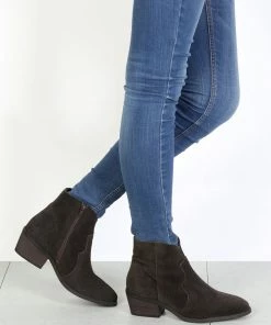 Rag & Co BRISA Dark Brown Ankle Boots