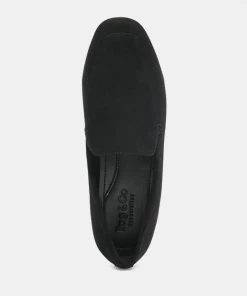 Rag & Co JULIA Black Suede Semi Casual Loafers