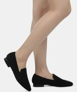 Rag & Co JULIA Black Suede Semi Casual Loafers