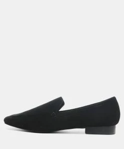 Rag & Co JULIA Black Suede Semi Casual Loafers