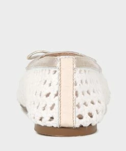 Rag & Co Brionna White Cotton Mesh Flat Ballerinas Loafers & Ballerinas 13 Rag & Co Brionna White Cotton Mesh Flat Ballerinas Loafers & Ballerinas