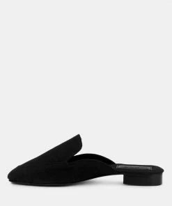 Rag & Co CALICO Black Organic Canvas Mules
