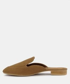 Rag & Co CALICO Tan Organic Canvas Mules