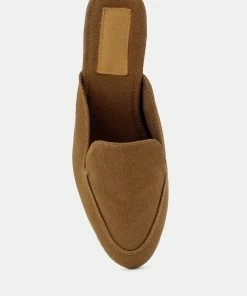 Rag & Co CALICO Tan Organic Canvas Mules
