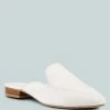 Rag & Co CALICO White Organic Canvas Mules