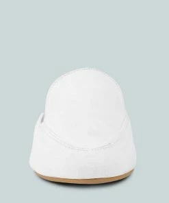 Rag & Co CALICO White Organic Canvas Mules