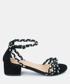 Rag & Co CANDANCE Black Block Heel Sandal