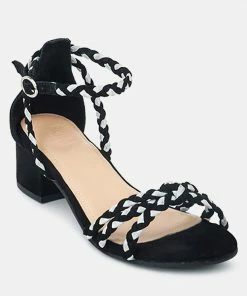 Rag & Co CANDANCE Black Block Heel Sandal