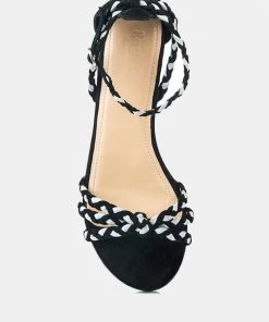 Rag & Co CANDANCE Black Block Heel Sandal