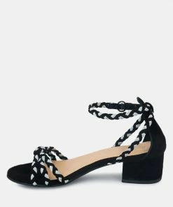 Rag & Co CANDANCE Black Block Heel Sandal