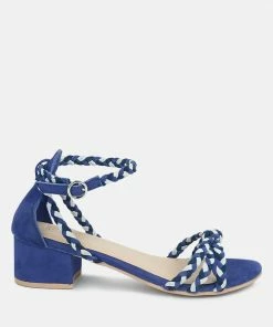 Rag & Co CANDANCE Blue Block Heel Sandal Sandals