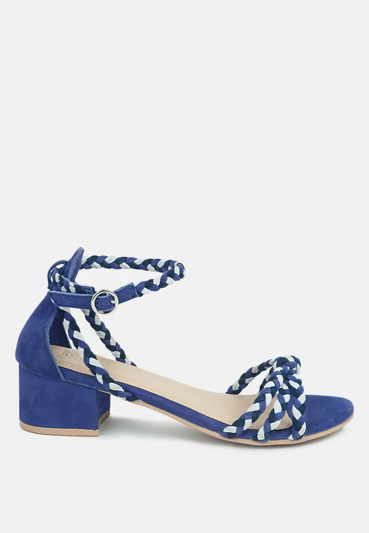 Rag & Co CANDANCE Blue Block Heel Sandal Sandals 4 Rag & Co CANDANCE Blue Block Heel Sandal Sandals