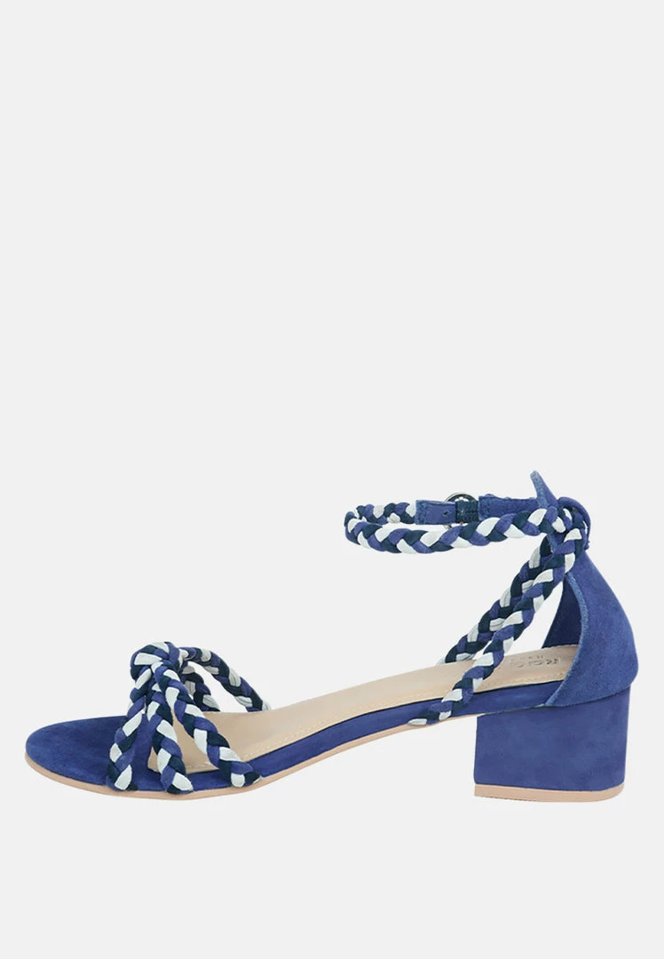 Rag & Co CANDANCE Blue Block Heel Sandal Sandals 6 Rag & Co CANDANCE Blue Block Heel Sandal Sandals