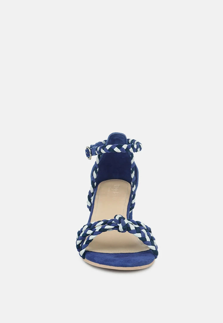Rag & Co CANDANCE Blue Block Heel Sandal Sandals 5 Rag & Co CANDANCE Blue Block Heel Sandal Sandals