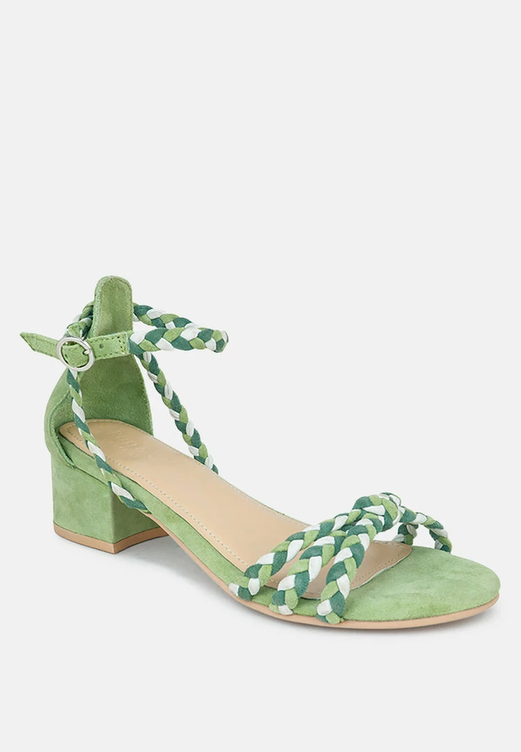 Rag & Co CANDANCE Green Block Heel Sandal 3 Rag & Co CANDANCE Green Block Heel Sandal