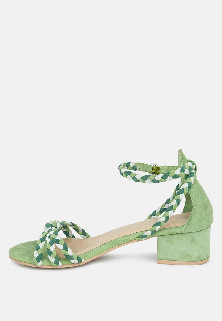 Rag & Co CANDANCE Green Block Heel Sandal 6 Rag & Co CANDANCE Green Block Heel Sandal