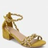 Rag & Co CANDANCE Mustard Block Heel Sandal 2 Rag & Co CANDANCE Mustard Block Heel Sandal