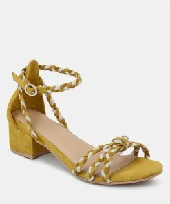 Rag & Co CANDANCE Mustard Block Heel Sandal