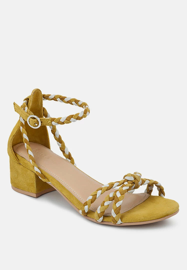 Rag & Co CANDANCE Mustard Block Heel Sandal 3 Rag & Co CANDANCE Mustard Block Heel Sandal