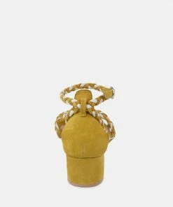 Rag & Co CANDANCE Mustard Block Heel Sandal 14 Rag & Co CANDANCE Mustard Block Heel Sandal