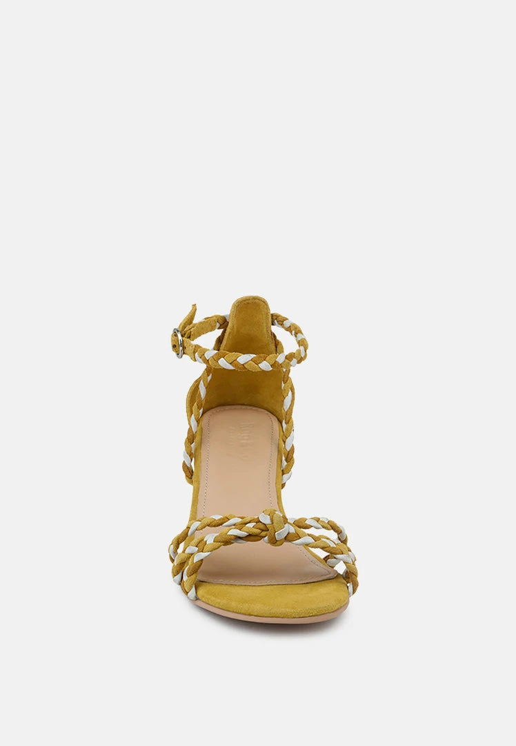 Rag & Co CANDANCE Mustard Block Heel Sandal 5 Rag & Co CANDANCE Mustard Block Heel Sandal