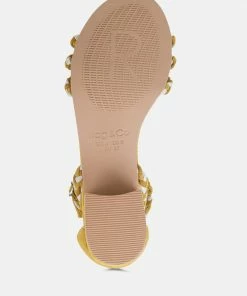 Rag & Co CANDANCE Mustard Block Heel Sandal 16 Rag & Co CANDANCE Mustard Block Heel Sandal