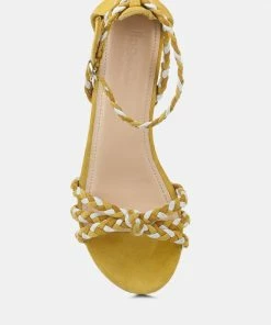 Rag & Co CANDANCE Mustard Block Heel Sandal 15 Rag & Co CANDANCE Mustard Block Heel Sandal