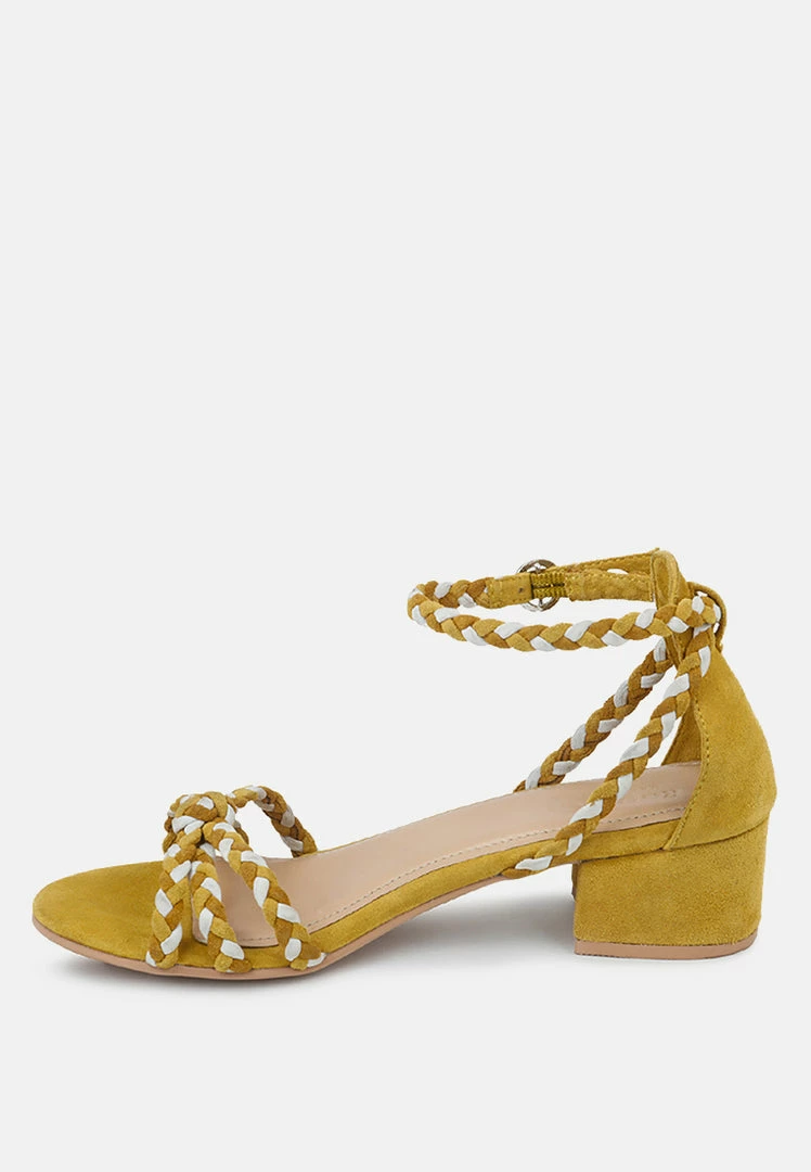 Rag & Co CANDANCE Mustard Block Heel Sandal 6 Rag & Co CANDANCE Mustard Block Heel Sandal