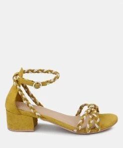 Rag & Co CANDANCE Mustard Block Heel Sandal