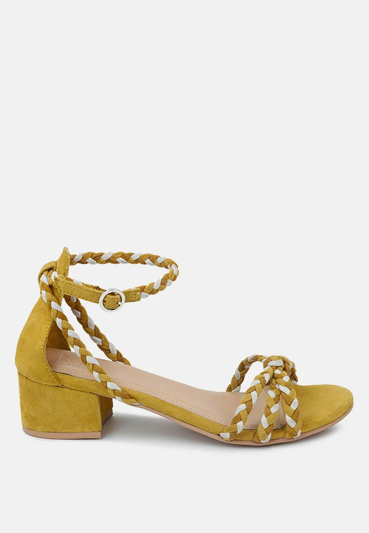 Rag & Co CANDANCE Mustard Block Heel Sandal 4 Rag & Co CANDANCE Mustard Block Heel Sandal