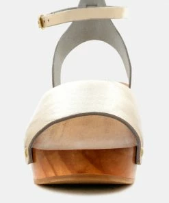 Rag & Co CARA Light Gold Wooden Clogs 11 Rag & Co CARA Light Gold Wooden Clogs