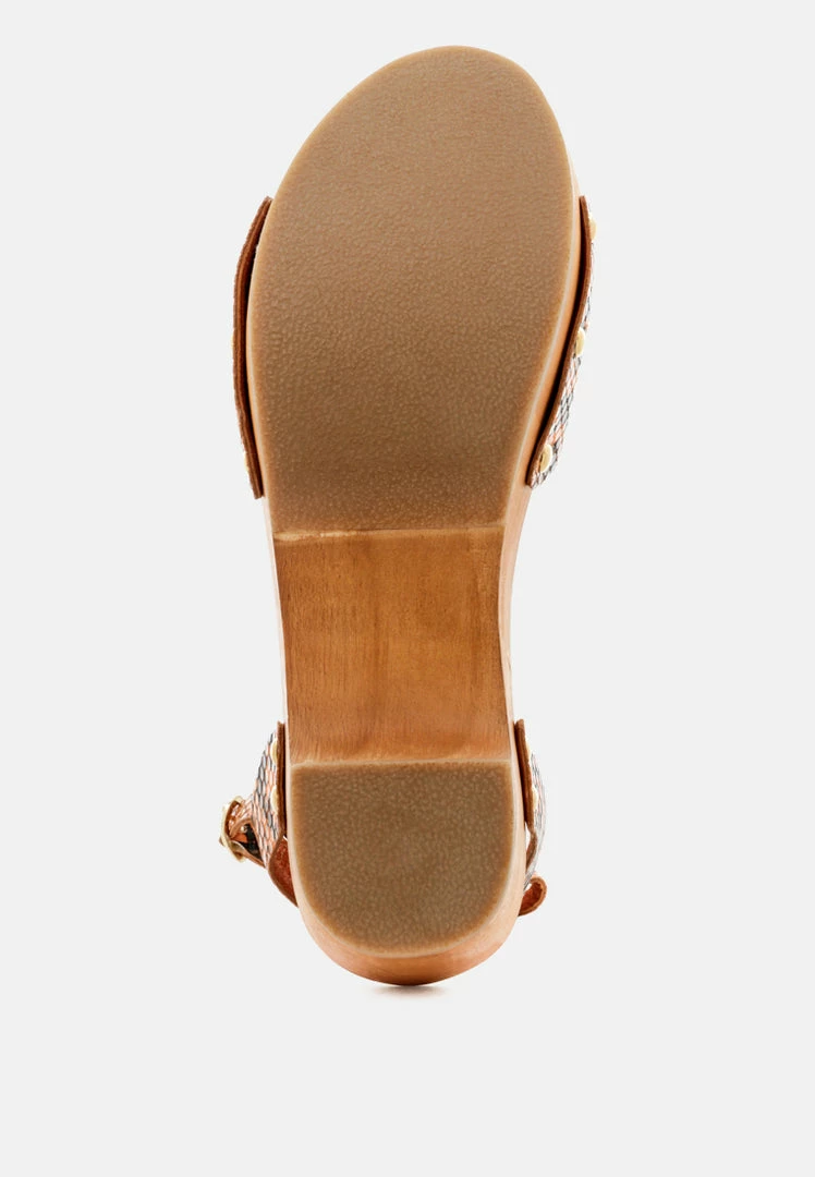 Rag & Co CARA Light Orange Wooden Clogs 8 Rag & Co CARA Light Orange Wooden Clogs