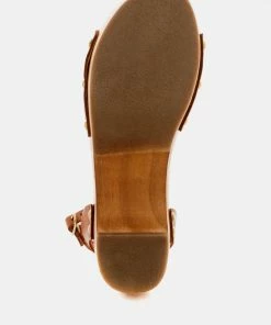 Rag & Co CARA Tan Wooden Clogs