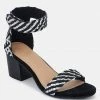 Rag & Co Sandals CARLA Black Stacked Heel Sandal