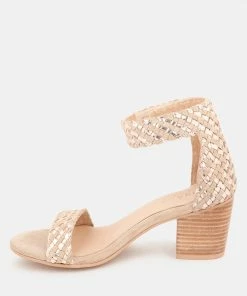 Rag & Co Sandals CARLA Gold Stacked Heel Sandal