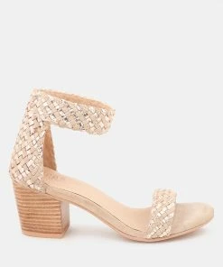 Rag & Co Sandals CARLA Gold Stacked Heel Sandal