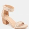 Rag & Co Sandals CARLA Gold Stacked Heel Sandal